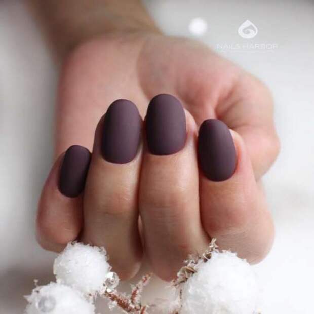 Матовые короткие ногти: 53 шикарные идеи