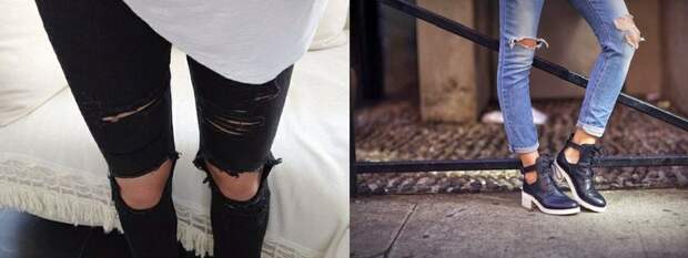 джинсы рваные на коленях