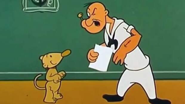 Юджин-Джип и моряк Папай в мультфильме 1960 года minneapolis-moline, авто, автодизайн, дизайн, интересно, спецтехника, трактор