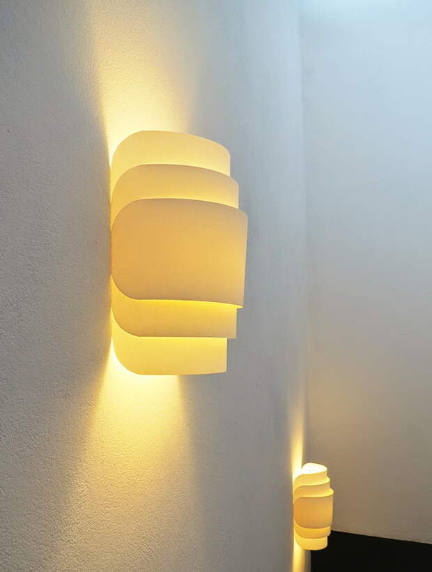 Светильники в цветах: желтый, светло-серый, белый. Светильники в стиле экологический стиль.