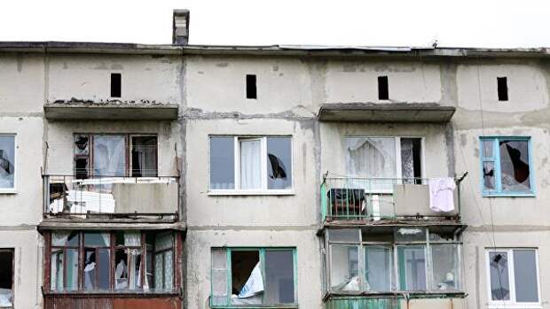Последствия обстрела украинскими силовиками города Горловка Последствия обстрела украинскими силовиками города Горловка