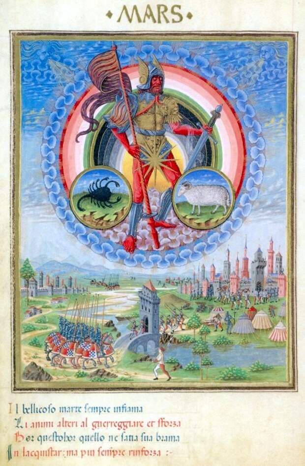 Марс - изображение XV века (с) «Spherae coelestis et planetarum descriptio» («Описание небесной сферы и планет»)