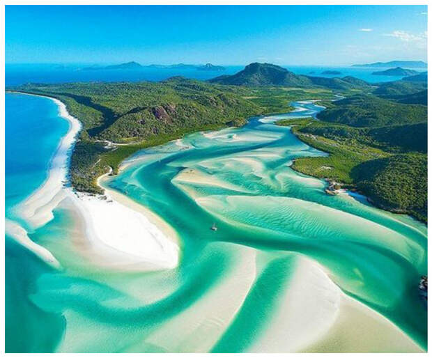 Пляж Белый рай австралия, красота, природа, удивительное