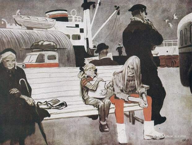 Верейский Орест Георгиевич (1915-1993) «На автобусной остановке» Верейский Орест Георгиевич (1915-1993) «На автобусной остановке»