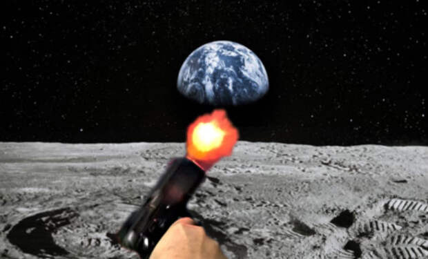 Можно ли выстрелить с Луны из пистолета, чтобы пуля долетела до Земли
