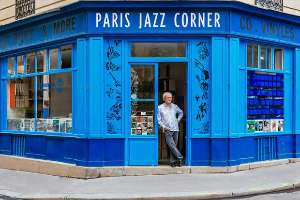 Maxime Hubert, At The Entrance Of The Reference Jazz Music Shop In Paris