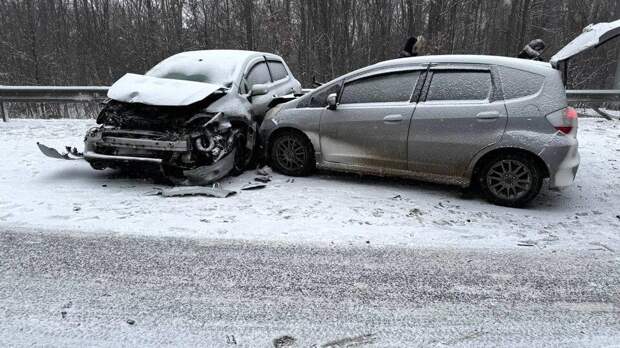 Массовое ДТП произошло из-за плохой погоды в Приморском крае
