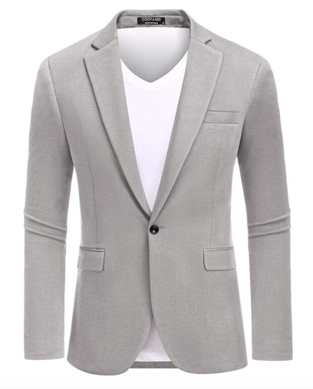 Coofandy Casual One Button Knit Suit Jacket