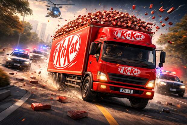 В Европе угнали грузовик с 12 тоннами батончиков KitKat — почти 414 тысяч штук