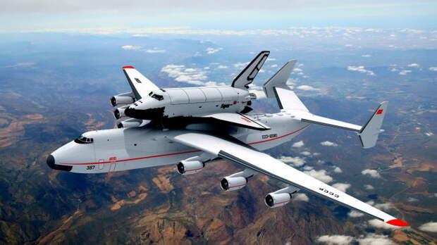 Лишь на конечных этапах программы ВМ-Т был заменен на АН-225 «Мрия». | Фото: wallbox.ru.