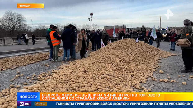 Фермеры мстят Брюсселю картошкой и навозом из-за торговой сделки с МЕРКОСУР