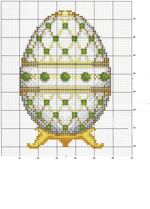 Схема вышивки крестом пасха