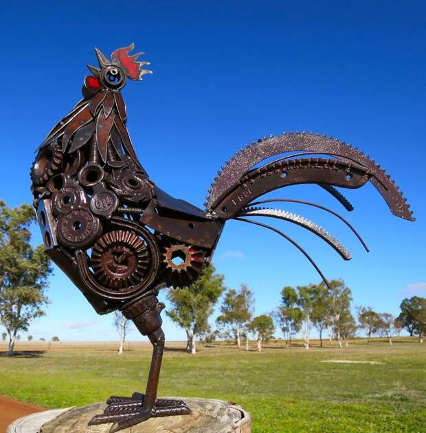 Австралиец превращает груды металлолома в удивительные скульптуры  Джордан Спригг, Скульптуры, искусство, металлолом, своими руками