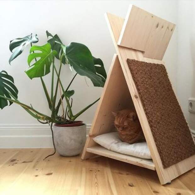 замок шалаш для кота