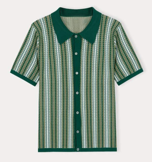 Coofandy Breathable Cool Polo Collar Knit Top