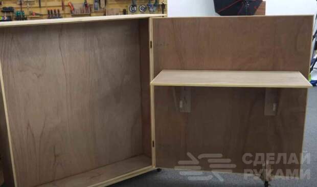 Мебель для небольших помещений: напольный шкафчик-трансформер