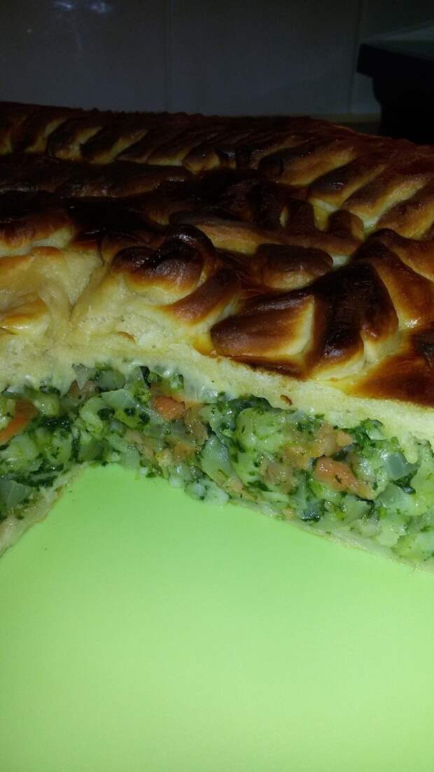 Пирог из дрожжевого теста с лососем и шпинатом Кулинария, Моё, Длиннопост, Фотография, Пирог, Выпечка, Рецепт