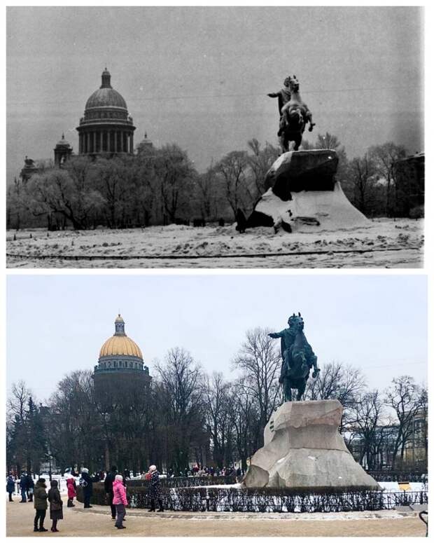 Сенатская площадь.1956 и 2021 год.