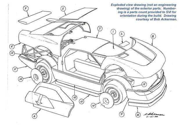 Схема кузова Dodge M4S Дух мщения, авто, автомобили