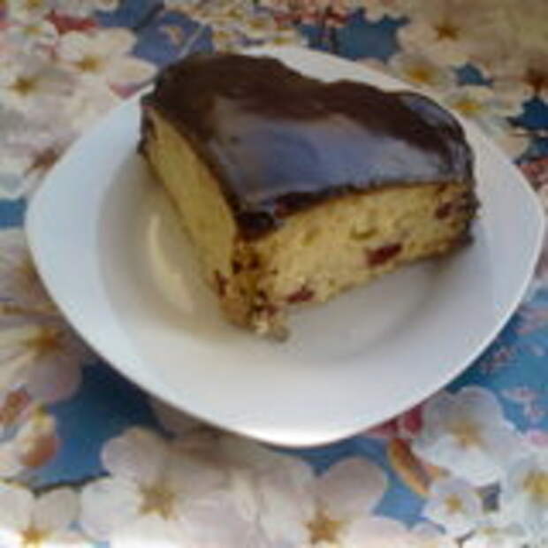 Медово-вишнёвый манник в шоколадной глазури