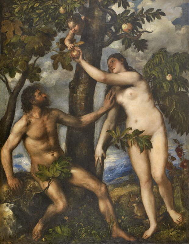 Тициан. Адам и Ева