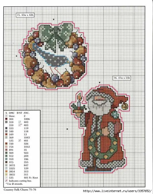 Вышитые елочные медальоны-игрушки - Домоводство - Медиаплатформа МирТесен