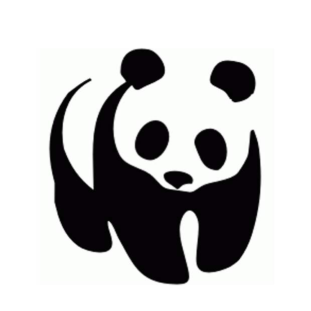 Панда — логотип WWF. Пример негативного пространства в логотипах.