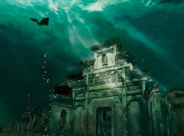 Китай подводный город Шичен