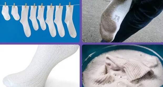 Как отстирать белые носки от черной подошвы