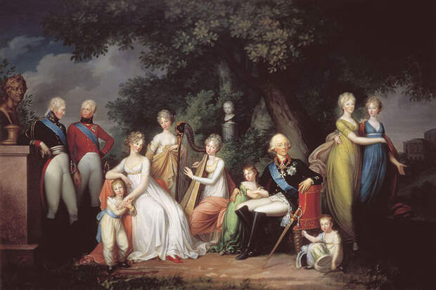 Портрет Павла I с семьёй, 1800 год