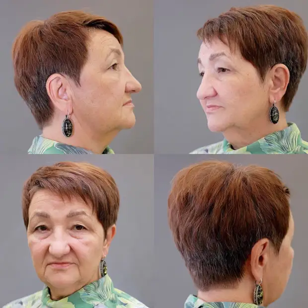 20 шикарных стрижек на короткие волосы для дам 40-50 лет: вид сзади