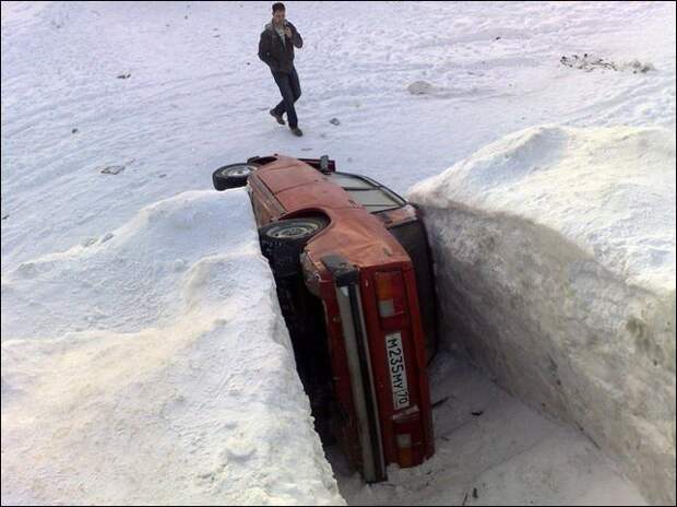 Собачий холод! Поймет тот, кто водит зимой  зима, прикол, снег, юмор