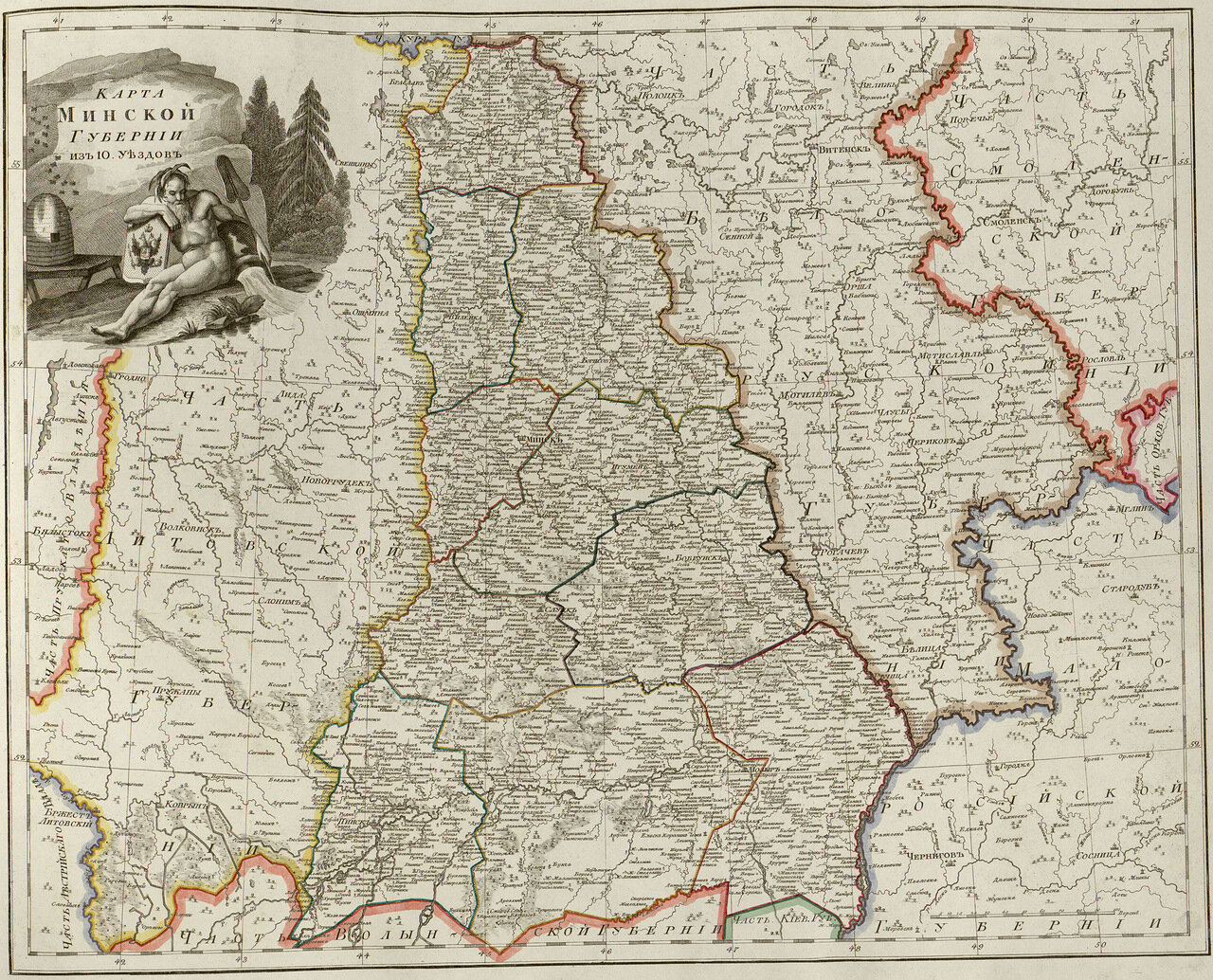 19. Карта Минской губернии