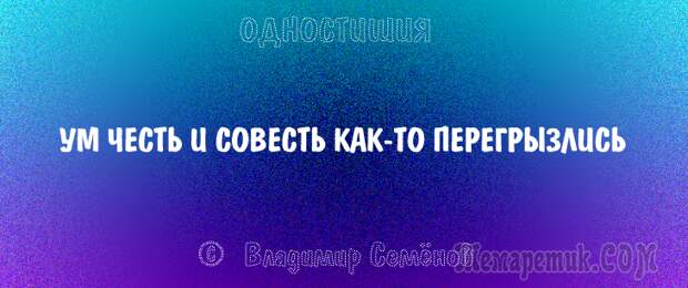 Одностишия, подтверждающие, что краткость – сестра таланта
