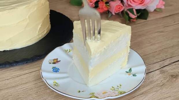 Белоснежный ангельский торт из доступных ингредиентов. Лёгкая готовка и изумительный вкус
