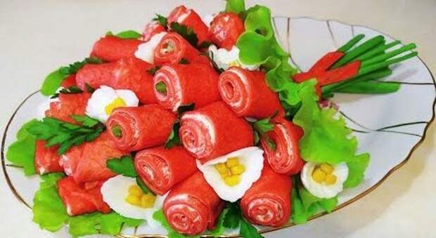 Великолепный салат «Букет на 8 марта». То, что надо на праздник!