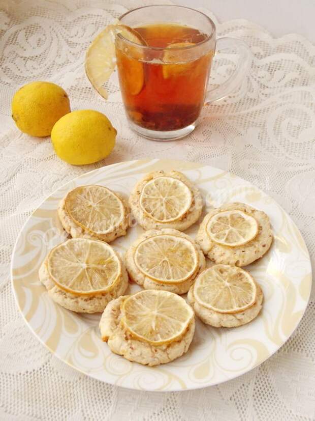 печенье с лимоном и миндалём
