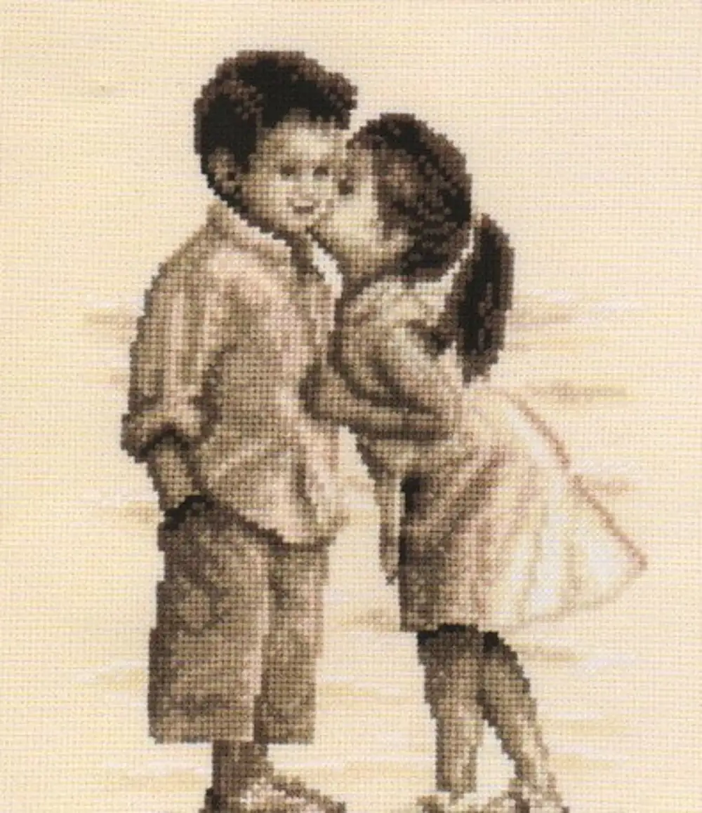 Схема вышивки поцелуя. Vervaco 75.008. Набор для вышивания мальчик и девочка. Вышивка крестом два мальчика. Вышивка мальчик с девочкой.