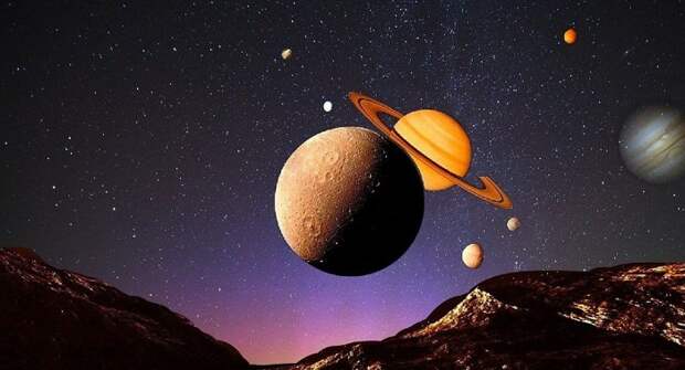 Космонавт сфотографировал великое сближение Юпитера и Сатурна