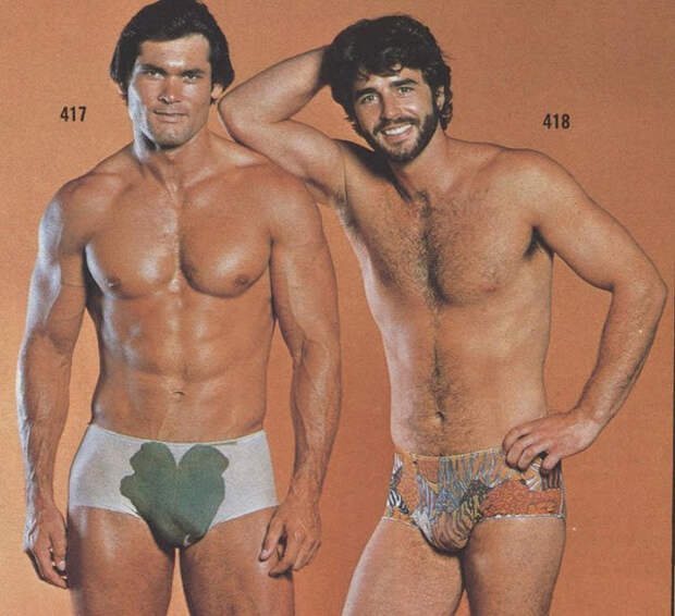 Винтажная реклама мужского нижнего белья в каталоге, 1970-е. было, история, фото