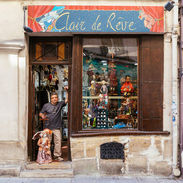 Gilles Berthommier And One Of His Puppets At The Door Of His Workshop