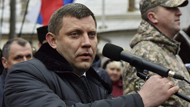 Глава ДНР Александр Захарченко во время митинга в Симферополе. 18 января 2017