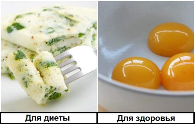 В желтках больше питательных веществ, полезных для здоровья