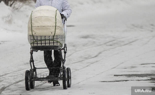 Клипарт, всего понемногу, зима, коляска детская