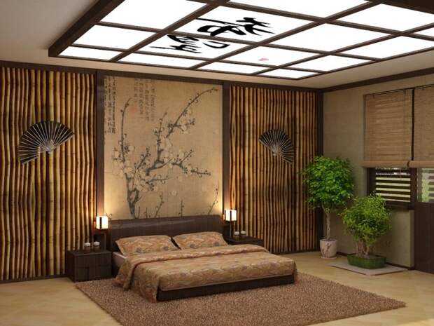 Бамбуковые изделия пользуются особенной популярностью в восточных стилях интерьера.