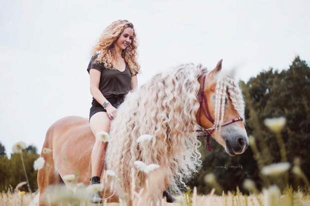 Жительница Голландии показала миру свою лошадь с поразительно длинной гривой, и она будто из сказки голландия, девушка, животные, красота, лошадь, фото, шевелюра