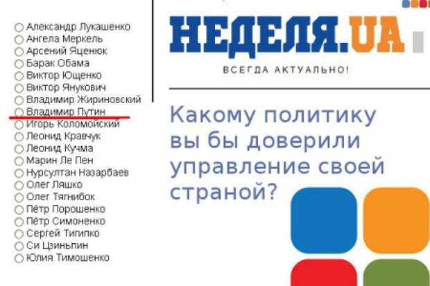 Украинцы считают, что управлять ими должен президент России