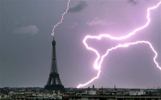 10 Самых впечатляющих фотографий молний, ударяющих в знаменитые места