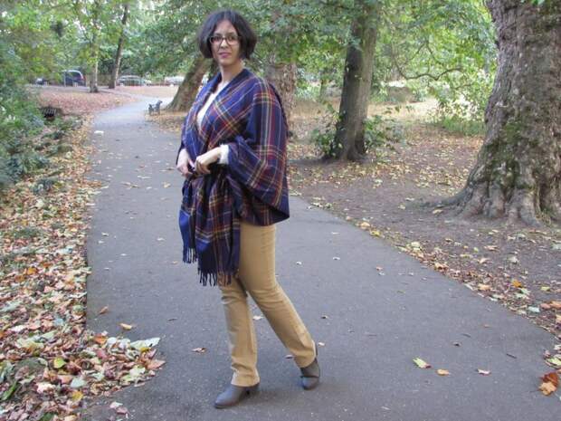 How to style a blanket wrap as a cardigan
