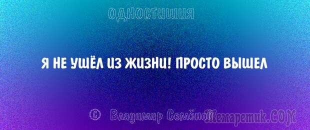 Одностишия, подтверждающие, что краткость – сестра таланта